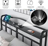 Cadre de lit en acier robuste, fournisseur ODM, pour hôtel et appartement, extensible, pliable, réglable, avec support de projecteur, rechargeable, portable, assemblé