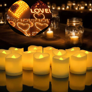 <strong>Small</strong> LED Electric <strong>Candles</strong> Warm White Battery Operated Flameless Tealight <strong>Candles</strong> for Wedding Table Festival Christmas - Product Image 6