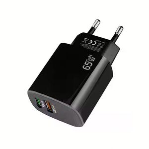 Cheap Price US/EU <b>Plug</b> Quick Charge <b>Type</b> <b>C</b> Charger Box Fast Charging 65W USB Portable Phone Charger for Mobile Phone - Product Image 2