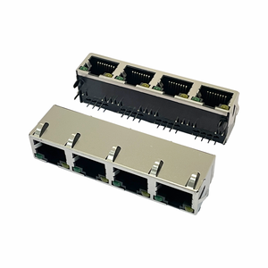 Tùy chỉnh 1x4 cổng 5g 10g 8Pin PCB jack Ethernet RJ45 kết nối PoE RJ45 Modular Jack Poe + RJ45 Nữ kết nối - Product Image 2