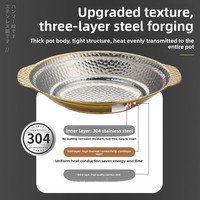 Offre Spéciale – Ensemble de casseroles peu profondes modernes en acier inoxydable, compatibles gaz et induction, qualité alimentaire, pour fruits de mer, ustensiles de cuisson professionnels
