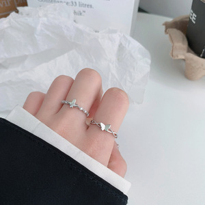 S925 Sterling Silver Butterfly <b>Ring</b> <b>Open</b> Design For Women Gift Jewelry - Product Image 3