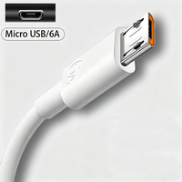 Cable USB a Micro USB con revestimiento de PVC para computadora, teléfono y auriculares