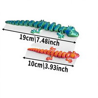 Jincan 2026 Nouveauté transfrontalière : Figurine de simulation moderne pour enfants, imprimée en 3D en PLA, avec articulations intégrées et mobiles, représentant une lézard/gecko