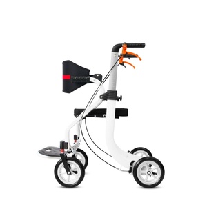 Fauteuil roulant pliable <span class=keywords><strong>3</strong></span>-en-1 <span class=keywords><strong>avec</strong></span> chariot de courses - Cadre en aluminium léger, <span class=keywords><strong>roues</strong></span> en PU - Product Image 3