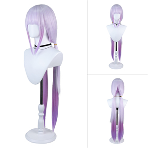 Anime Kobayashi <span class=keywords><strong>San</strong></span> Chi No Maid Dragon Kanna <span class=keywords><strong>Cosplay</strong></span> Perruque Longue Gradient Violet Cheveux Synthétiques Résistant à la Chaleur Avec Bangs pour la Fête - Product Image 2