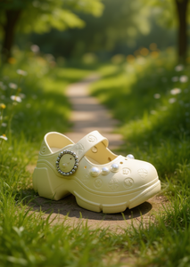 Zoccoli con plateau e perle stile Mary Jane per donne e ragazze, estivi, morbidi, leggeri, con suola in EVA, taglia 26 - Product Image 2