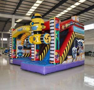Château gonflable commercial de haute qualité en PVC pour location intérieure et extérieure, combo combiné pour saut et amusement - Product Image 3