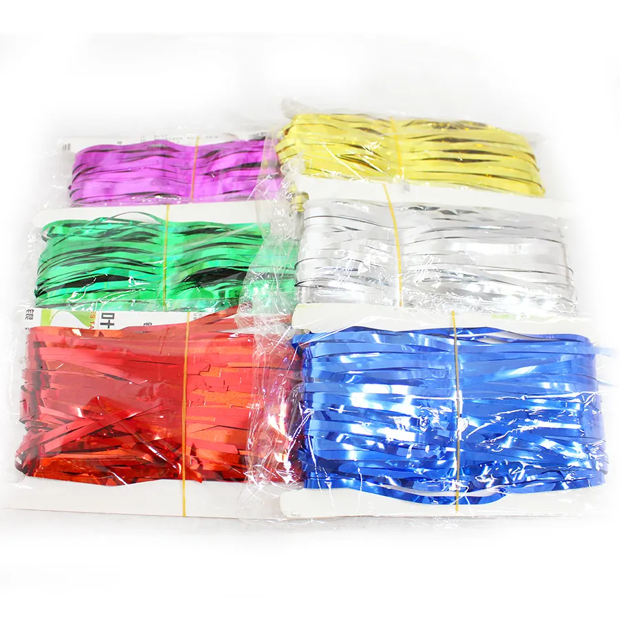 Популярные прозрачные занавески с бахромой из цветной фольги 1 х3 метра для украшения вечеринки
