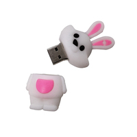 Memoria USB con Forma de Conejo de PVC, Diseño Animado, USB 2.0, 4G 8G 16G 32GB, Pendrive de Dibujos Animados al por Mayor