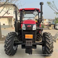 Traktor Roda Dongfanghong Pertanian 50 HP Mesin Weichai 4WD Diesel Multifungsi Rotary Tillage Penyemai Pompa Motor PLC 1