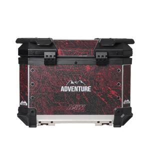 Preço de Fábrica Caixa de Armazenamento Superior Dura Desmontável em Alumínio para Motocicleta Cor Preta e Vermelha 45l - Product Image 4