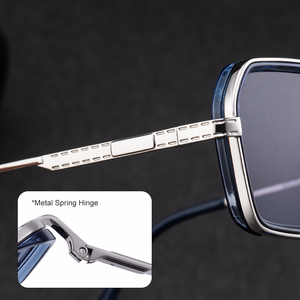 Occhiali da <span class=keywords><strong>Sole</strong></span> Partagas all'Ingrosso, Alla Moda, di Design, con Logo Personalizzato, Montatura Quadrata in Metallo, Cerniera a Molla, Protezione UV400 per Uomo - Product Image 2