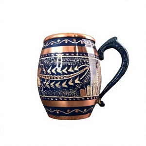 Hand Painting Design 500ml Aluminum Tankard Eco-Friendly <b>Double</b> <b>Wall</b> Vacuum Thermos Beer <b>Mugs</b> OEM Bar Party Food-Safe Dishwasher - Product Image 3