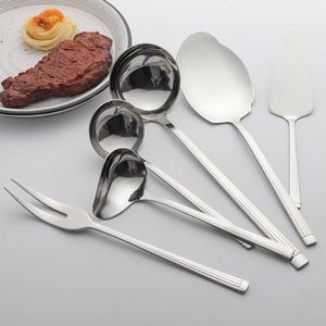 Ensemble de couverts modernes en acier inoxydable poli, 144 pièces, pour la maison et les restaurants - Product Image 4