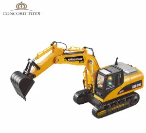 2019 Pilihan Utama 2.4GHz 12CH Simulasi RC Excavator Mobil Remote Control Toko Truk Teknik Konstruksi Truk RC dengan Musik