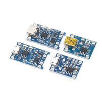 TP4056 5V 1A Mini Micro USB Tipo-C Placa de carga Módulo de cargador 18650 Batería de litio Funciones de protección dual 1A PCB PCBA
