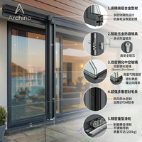 Vente en gros de portes pliantes en alliage d'aluminium à rupture de pont thermique haute performance avec double vitrage Low-E pour usage extérieur, projets de villas de luxe