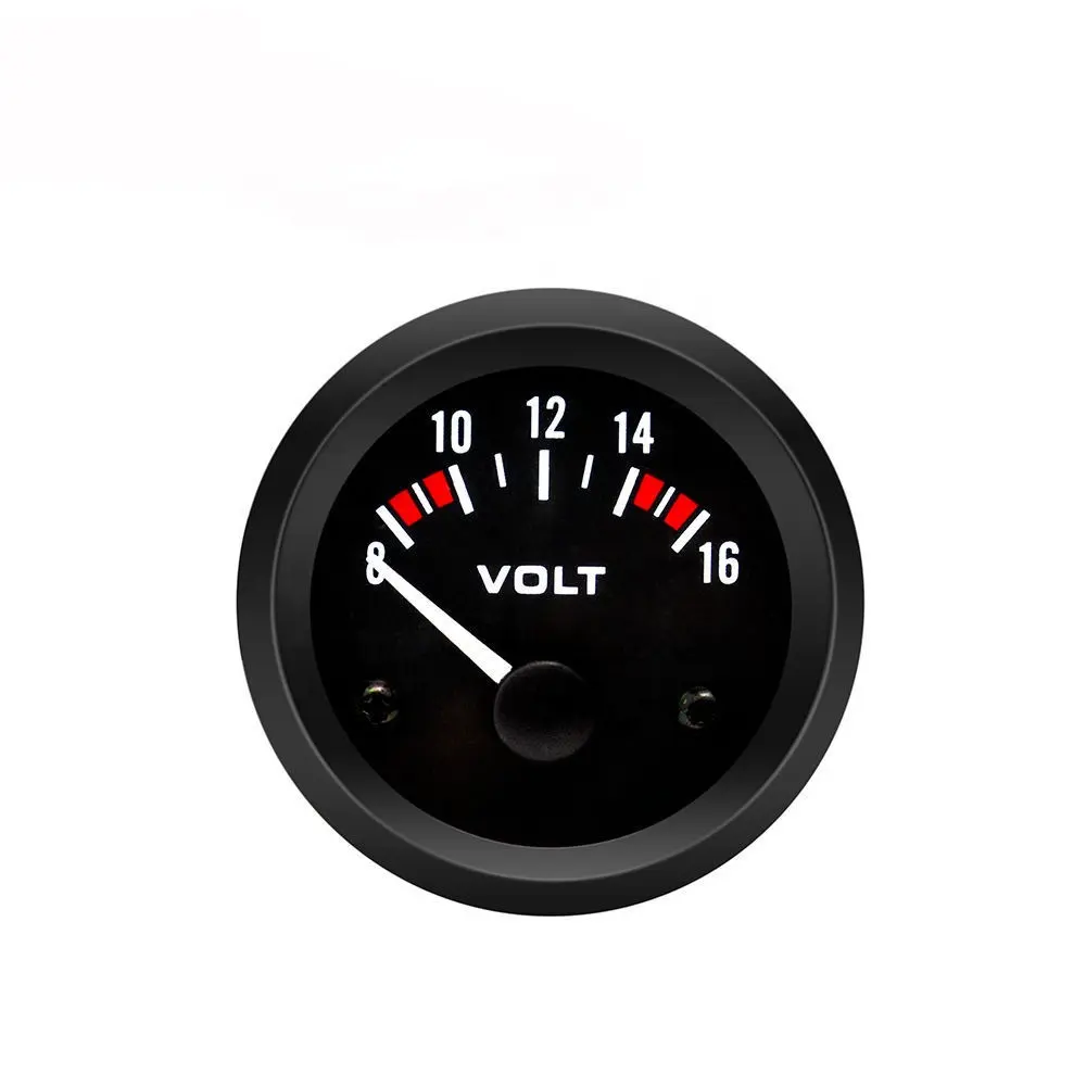 Xe 2 "52 Mét phổ vôn kế 8 ~ 16V Volts đo ánh sáng trắng Điện áp đo xe mét đua mét