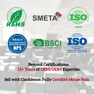 Tapis de souris de jeu étanche OEM, petit format, motif vague anime, tapis de souris carré avec base en caoutchouc antidérapante pour ordinateur portable et travail de bureau - Product Image 3