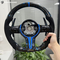 Volant de course en fibre de carbone forgée et cuir pour BMW F10 F30 F32 G20 G28 G30 G05 G06 G07 G11 G12 M2 M3 M5 F80 F82