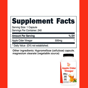 Capsules de vinaigre de cidre de pomme à marque privée OEM pour la gestion saine du poids, coupe-faim, capsules de perte de poids - Product Image 5
