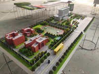 Modèle dynamique en cristal pour musée, table de sable pour l'urbanisme, modèle de planification et de conception de zones de développement