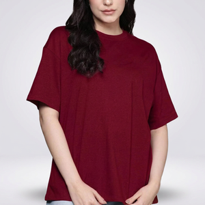 Camiseta de Manga Corta para Mujer, Cuello Redondo, Corte Holgado, Color Sólido, 100% Algodón Jersey, Ropa Casual para Todas las Temporadas, Bolsillos Impermeables - Product Image 3