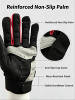 Gants de moto haute performance en cuir et maille respirante, compatibles écran tactile, antidérapants, pour sports de plein air, avec boucle