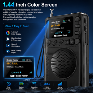 Nuovo Modello 2026 <span class=keywords><strong>Radio</strong></span> <span class=keywords><strong>Digitale</strong></span> Portatile LCD Wireless BT Multifunzione DAB/DAB+ in Plastica - Product Image 3
