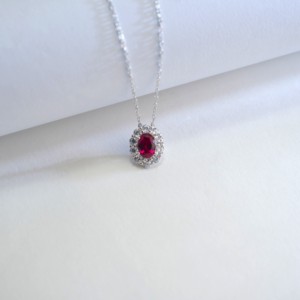925 Silver Cultivated <b>Ruby</b> <b>Necklace</b> Shines for Fashion, Daily Wear, Parties, Festivals, a Great Gift Surprise for Girls L - Product Image 4