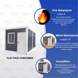 Casa Contenedor Plegable de Acero de 20 pies Dayang Office, Casa Modular Prefabricada de Lujo, Aislamiento Transpirable e Impermeable - Product Image 2