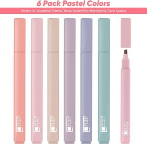 Manufacturer Direct Custom Marker Fluorescent Highlighter Rectangular Marker <b>Pen</b> with Chisel Tips for Office Stationery - Product Image 3