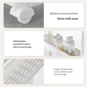 Cajón de plástico multifuncional, organizador de almacenamiento de ropa de baño para el hogar, tipo plegable, almacenamiento de alimentos para Cocina - Product Image 3