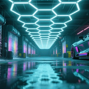 1pcs-8pcs RGB tổ ong dẫn ánh sáng Ống trần chiếu sáng hình lục giác dẫn đèn xách tay cho tự động xe cơ thể văn phòng & vườn hội thảo sử dụng - Product Image 5