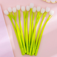 Stylo gel en silicone souple en forme de tulipe créatif coréen sensible à la lumière changement de couleur frais mignon noir 0.38mm conception de fleur de lumière du soleil