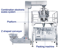 Machine d'emballage polyvalente pour sacs à fond plat, prix d'usine, pour snacks, aliments, noix, bonbons et fruits secs