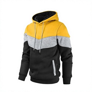 Sudadera con Capucha para Hombre, Diseño Color Block, Corte Regular, 100% Algodón Tejido, Transpirable, Informal, para Invierno, con Bolsillo y Logotipo Frontal - Product Image 2