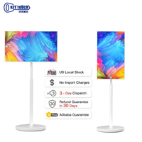 Tableta Android de 32 Pulgadas con Pantalla Táctil Giratoria Vertical, Soporte de Piso, Resolución Full HD, Retroiluminación LED para Uso Industrial, 8+128G