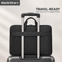 Housse d'ordinateur portable en gros avec poignée, poche avant, doublure douce, sac de voyage professionnel pour ordinateur, logo personnalisé, 14-16 pouces