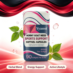 Complément alimentaire à base de plantes en capsules molles pour le soutien sportif, extrait de Horny Goat Weed 800mg, 90 gélules, favorise les performances sportives et la nutrition quotidienne - Product Image 4