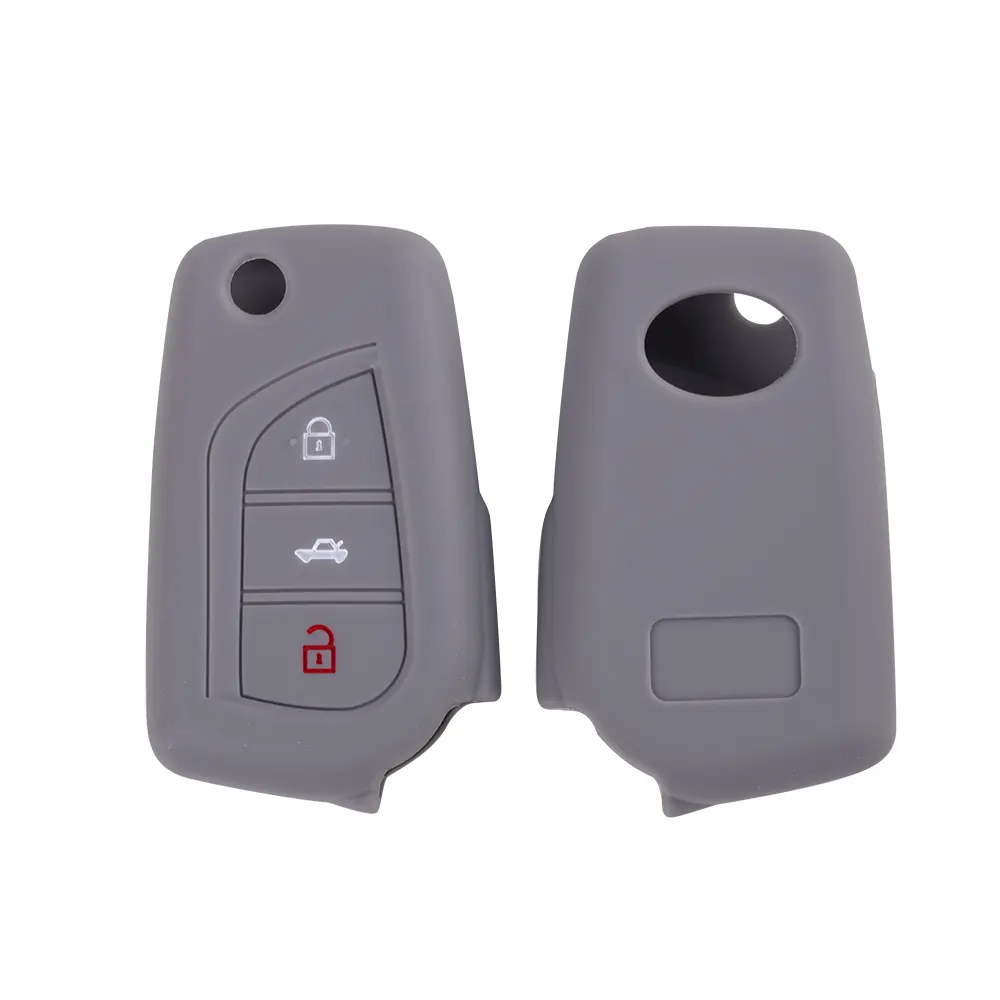 Hot Sale Durable Rubber Silicone Remote Control Covers Car Key Fob Covers Case For Toyota