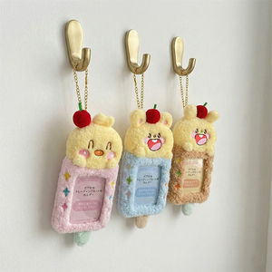 Lindo Llavero de Peluche de Oso Manzana, Helado y Pollito, Suave y Esponjoso, Porta Tarjetas, Funda Protectora para Tarjetas de Ídolos Kpop y de Identificación, Colgante para Bolso - Product Image 3