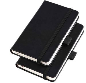 Cuaderno de Bolsillo A6, Tapa Dura de Cuero, Encuadernación Térmica, Mini Diario Rayado con Portaplumas, Regalo - Product Image 1