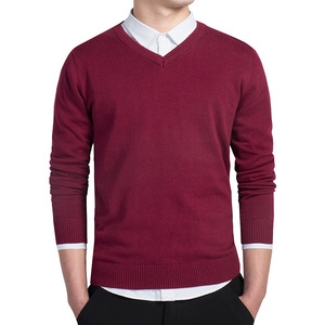 High Quality New Fashion <strong>V</strong> <strong>Neck</strong> Sweater <strong>Black</strong> <strong>Men's</strong> Autumn Winter Casual <strong>Jumper</strong> Knit Pullover - Product Image 5