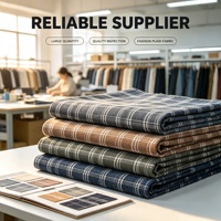 Tissu denim sergé imprimé à carreaux de 13 oz, poids moyen, pour vêtements et accessoires, vente en gros