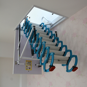 Échelle de grenier moderne en aluminium pliable télescopique invisible, extensible jusqu'à 3 mètres, capacité de charge de 300 kg, pour usage domestique intérieur - Product Image 6