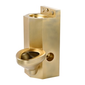 Inodoro <span class=keywords><strong>de</strong></span> Acero Inoxidable <span class=keywords><strong>de</strong></span> Una Pieza con Lavabo Integrado para Prisión, OEM y ODM - Product Image 2