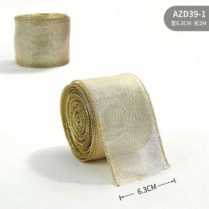 ลดราคา! ริบบิ้นผ้าขอบลวดลายแฟชั่นสำหรับคริสต์มาส ตกแต่งต้นคริสต์มาส โบว์ ดอกไม้ ช่อดอกไม้ ของตกแต่งบ้าน ของขวัญห่อของขวัญ - Product Image 3