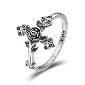 SCR179 cross rose <span class=keywords><strong>Pierre</strong></span> branch gothic men's ring ornament ring - Product Image 1